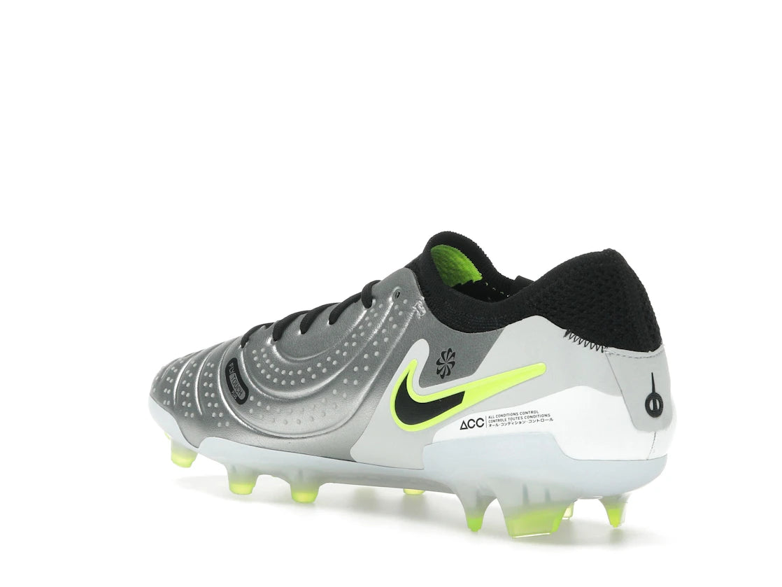 Nike Tiempo Legend 10 Elite FG Metallic Silver Volt Black - vue secondaire B