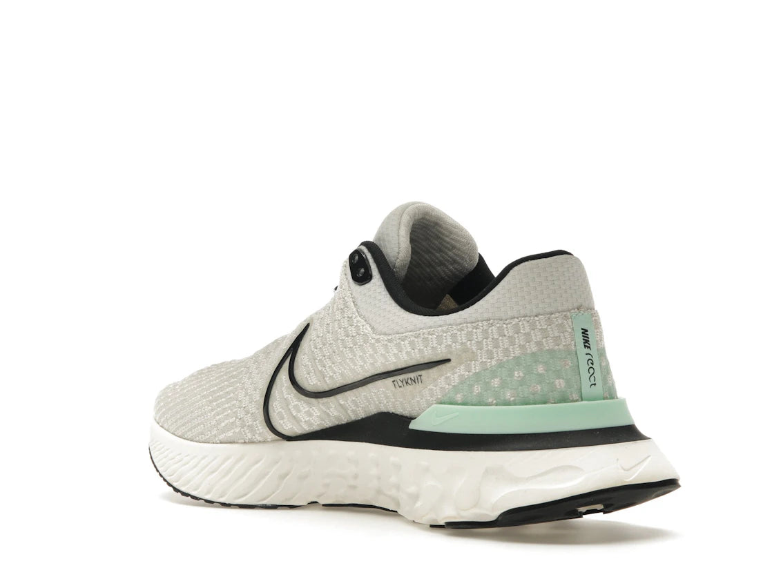 Nike React Infinity Run Flyknit 3 Phantom Black Mint - vue secondaire B