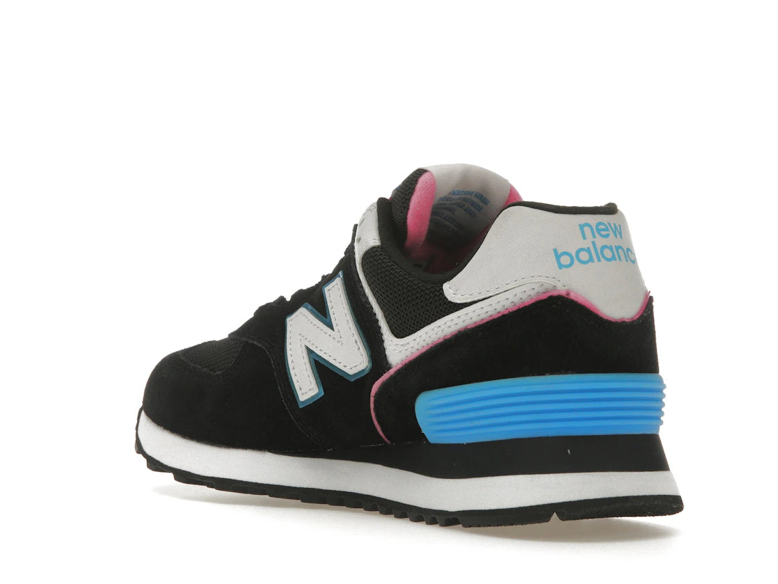 New Balance 574 Black Vibrant Sky Pink (Women's) - vue secondaire B