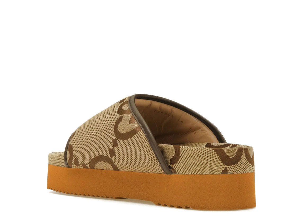 Gucci Jumbo GG Platform Slide Camel Ebony Monogram (Women's) - vue secondaire B