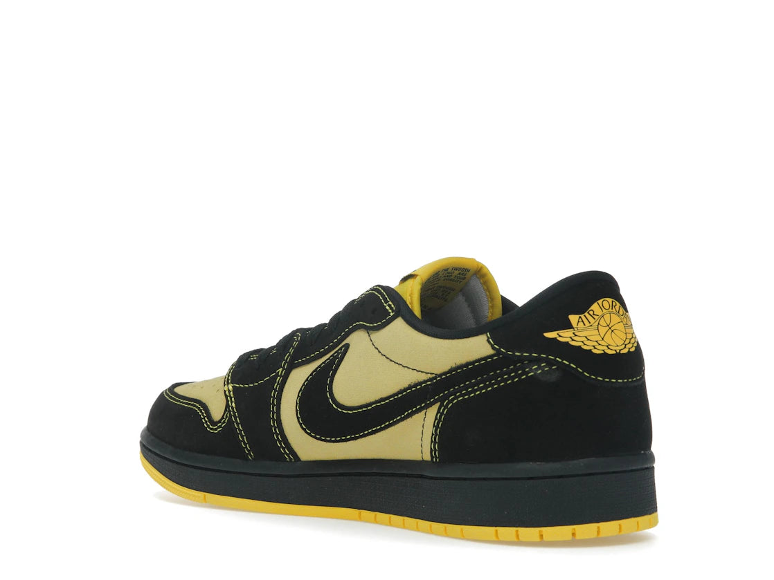 Jordan 1 Retro Low OG Quai 54 Schwarz Tour Gelb Rot - vue secondaire B
