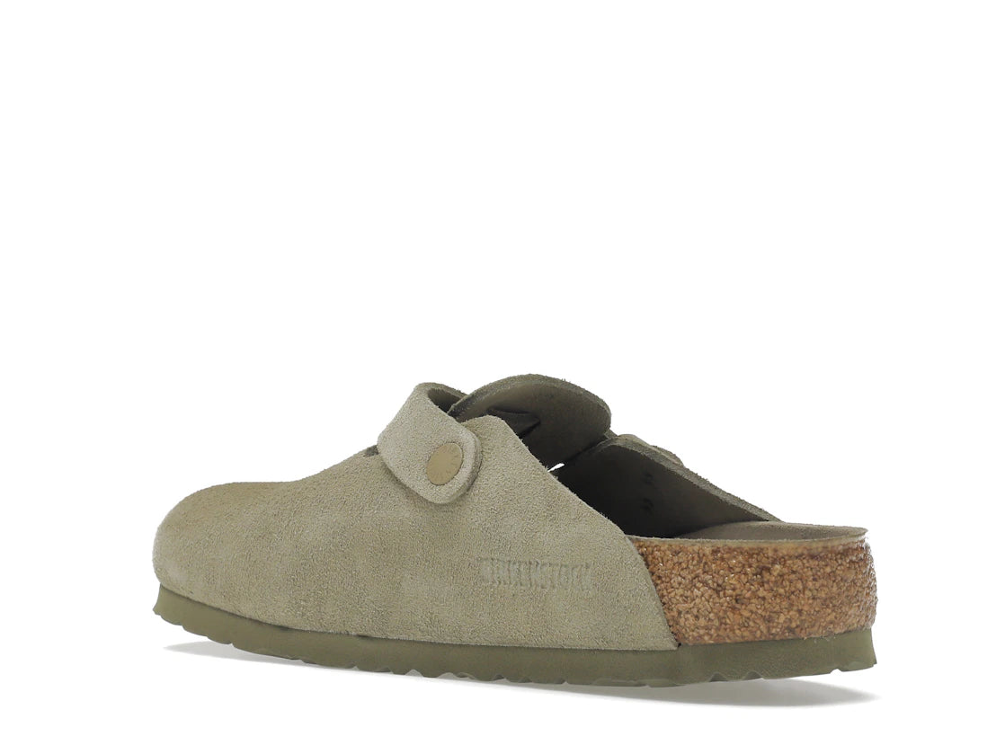 Birkenstock Boston Soft Footbed Suede Faded Khaki - vue secondaire B