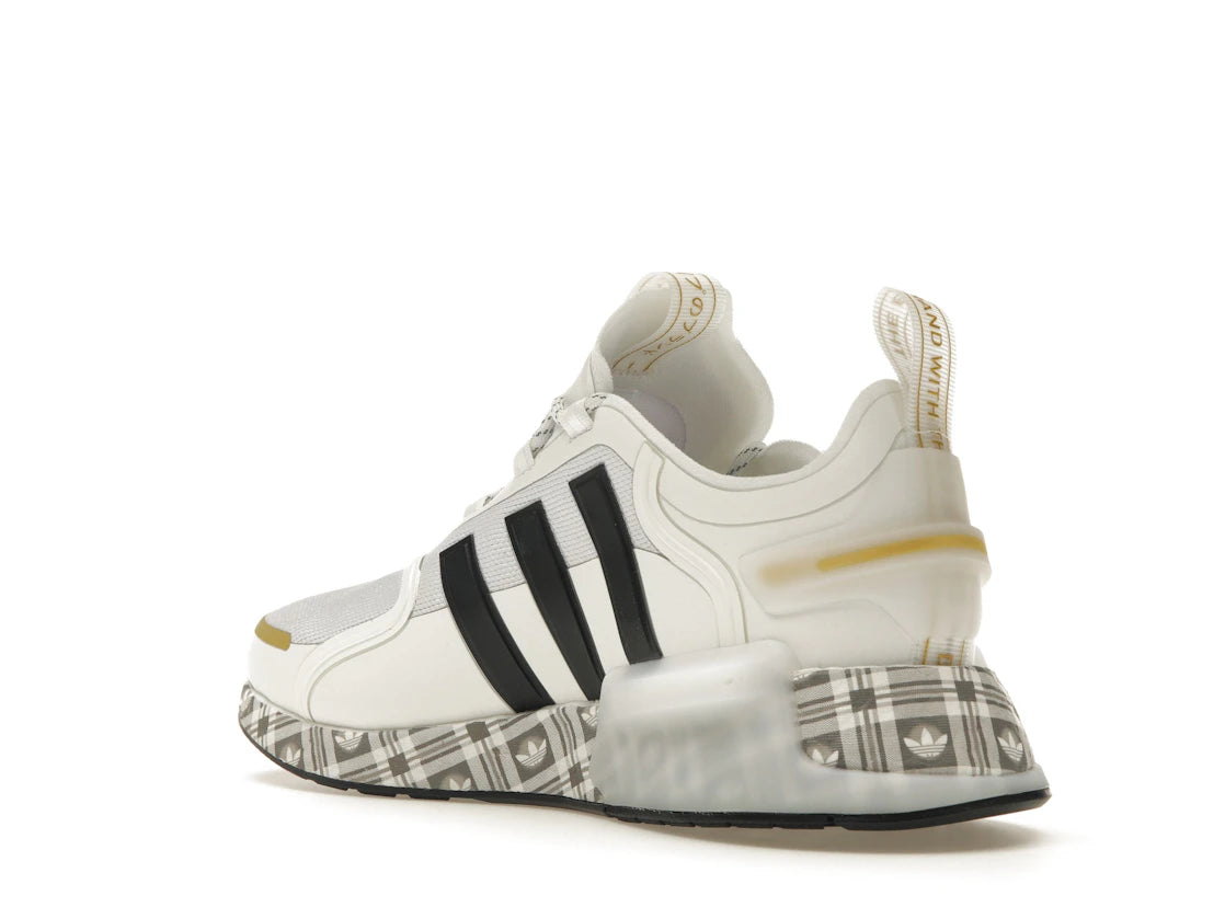 adidas NMD R1 V3 White Black Gold Tartan Trefoil - vue secondaire B
