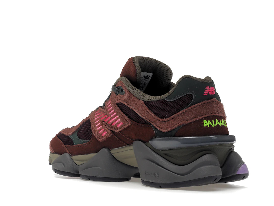 New Balance 9060 Rich Oak Burgundy - vue secondaire B