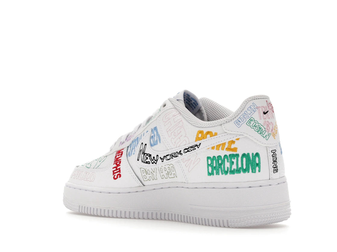 Nike Air Force 1 Low World Tour White (GS) - vue secondaire B
