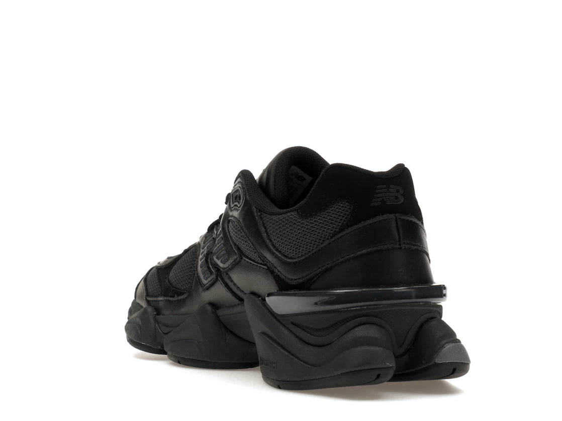 New Balance 9060 Triple Black Leather - vue secondaire B