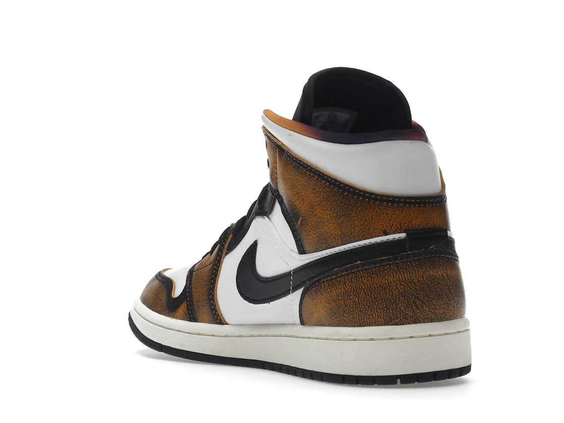 Jordan 1 Mid SE Orange Wear Away - vue secondaire B