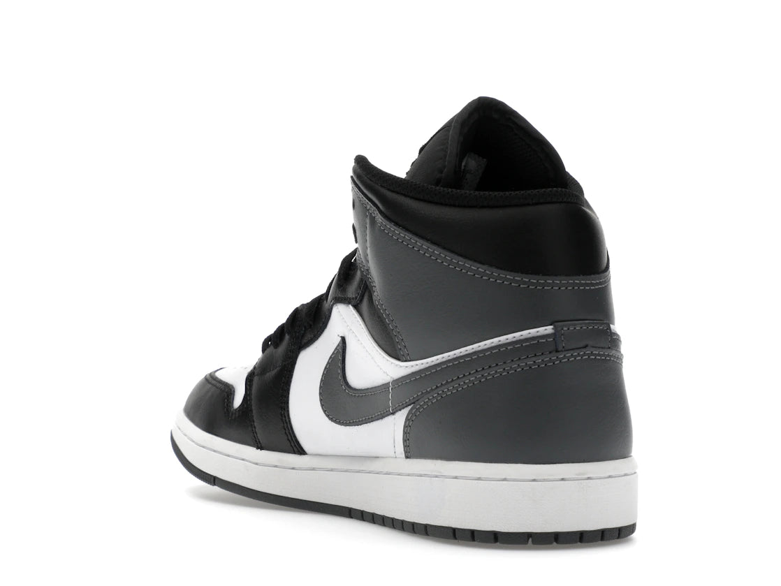 Jordan 1 Mid Schwarz Weiß Eisengrau - vue secondaire B