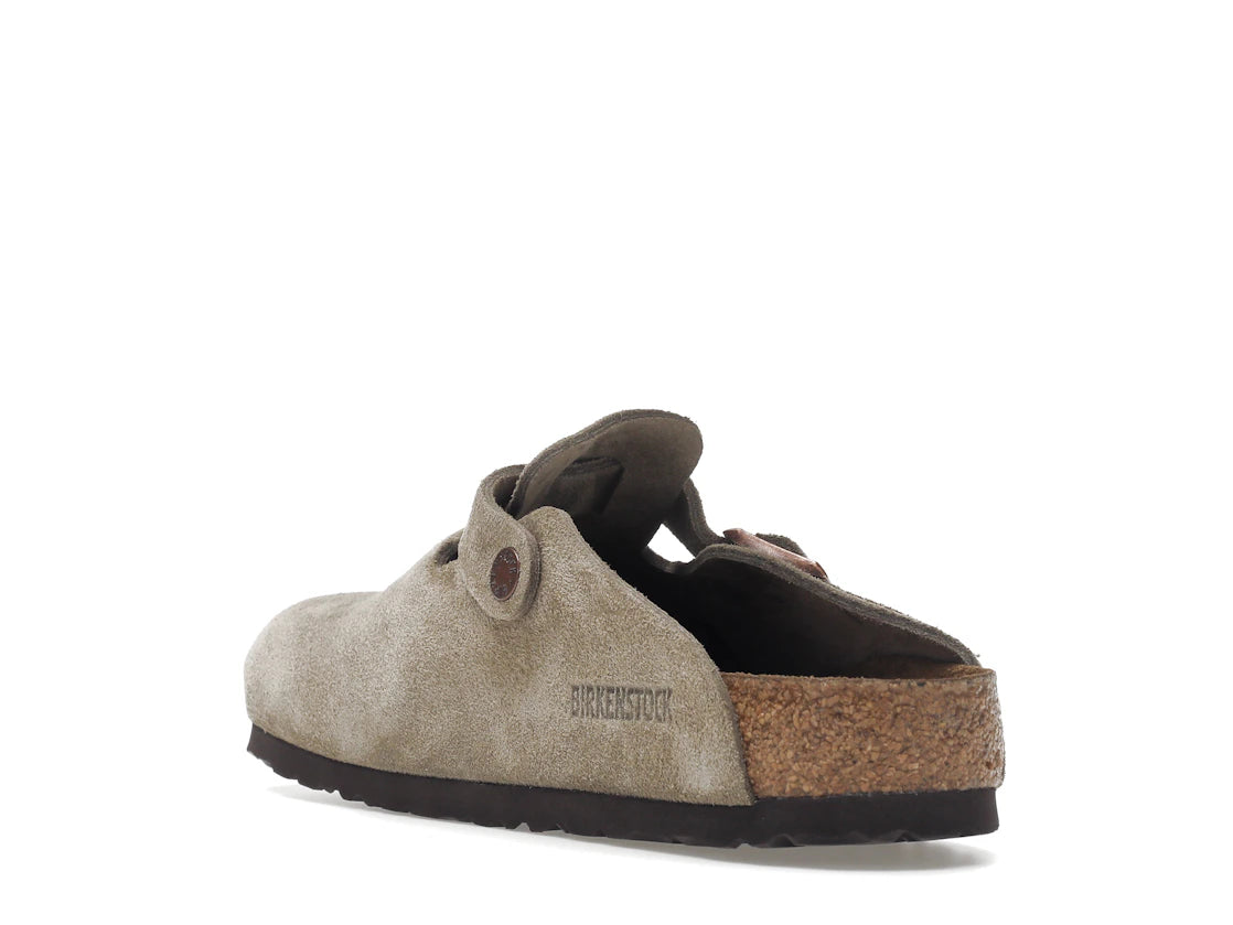 Birkenstock Boston Soft Footbed Suede Taupe - vue secondaire B