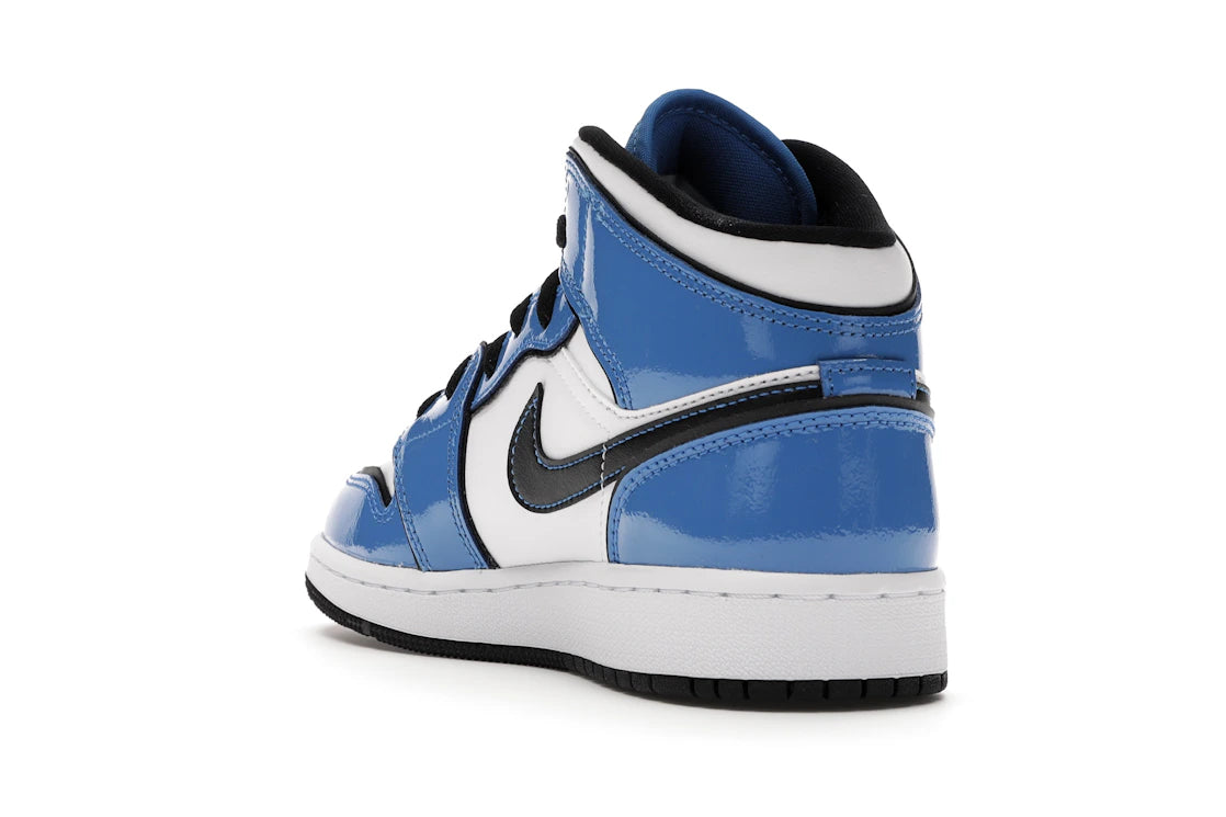 Jordan 1 Mid Signal Blue (GS) - vue secondaire B