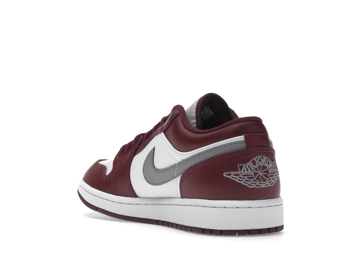 Jordan 1 Low Weiß Bordeaux - vue secondaire B