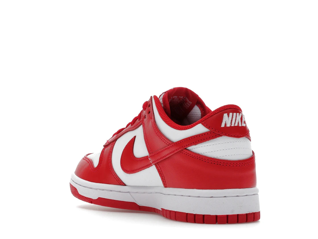 Nike Dunk Low Weiß Universitätsrot (GS) - vue secondaire B