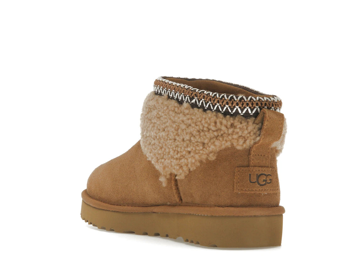 UGG Classic Ultra Mini Maxi Curly Boot Chestnut (Women's) - vue secondaire B