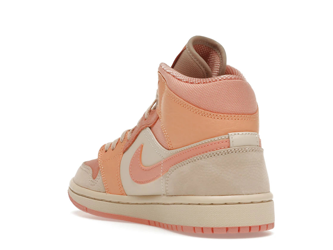 Jordan 1 Mid Apricot Orange (Women's) - vue secondaire B