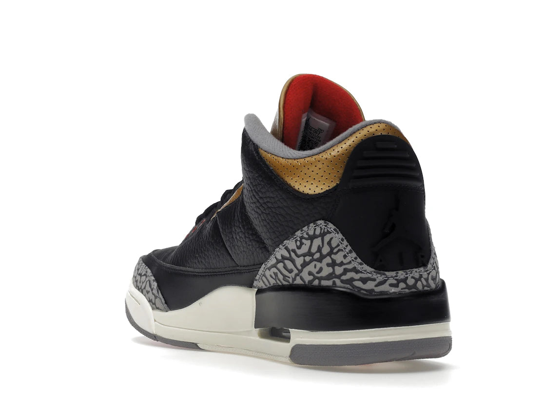 Jordan 3 Retro Black Cement Gold (Women's) - vue secondaire B