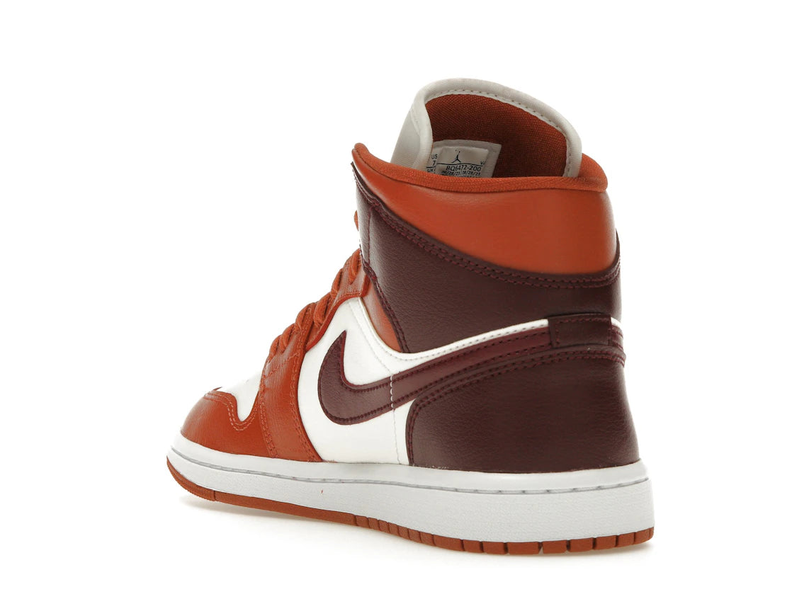 Jordan 1 Mid Dusty Peach Night Maroon (Women's) - vue secondaire B