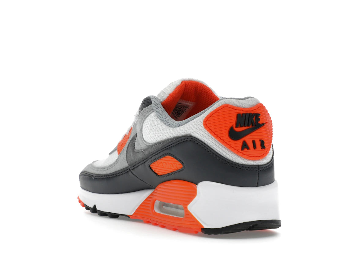 Nike Air Max 90 Summit White Safety Orange Dark Smoke Grey Smoke Grey - vue secondaire B