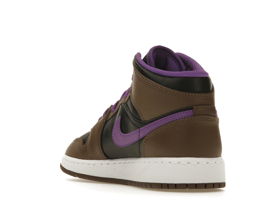 Jordan 1 Mid Purple Mocha (GS) - vue secondaire B