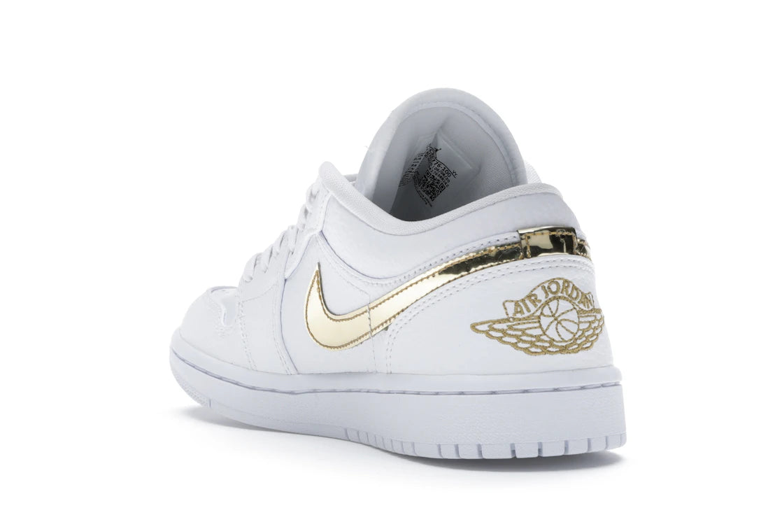 Jordan 1 Low Weiß Metallic Gold (Damen) - vue secondaire B