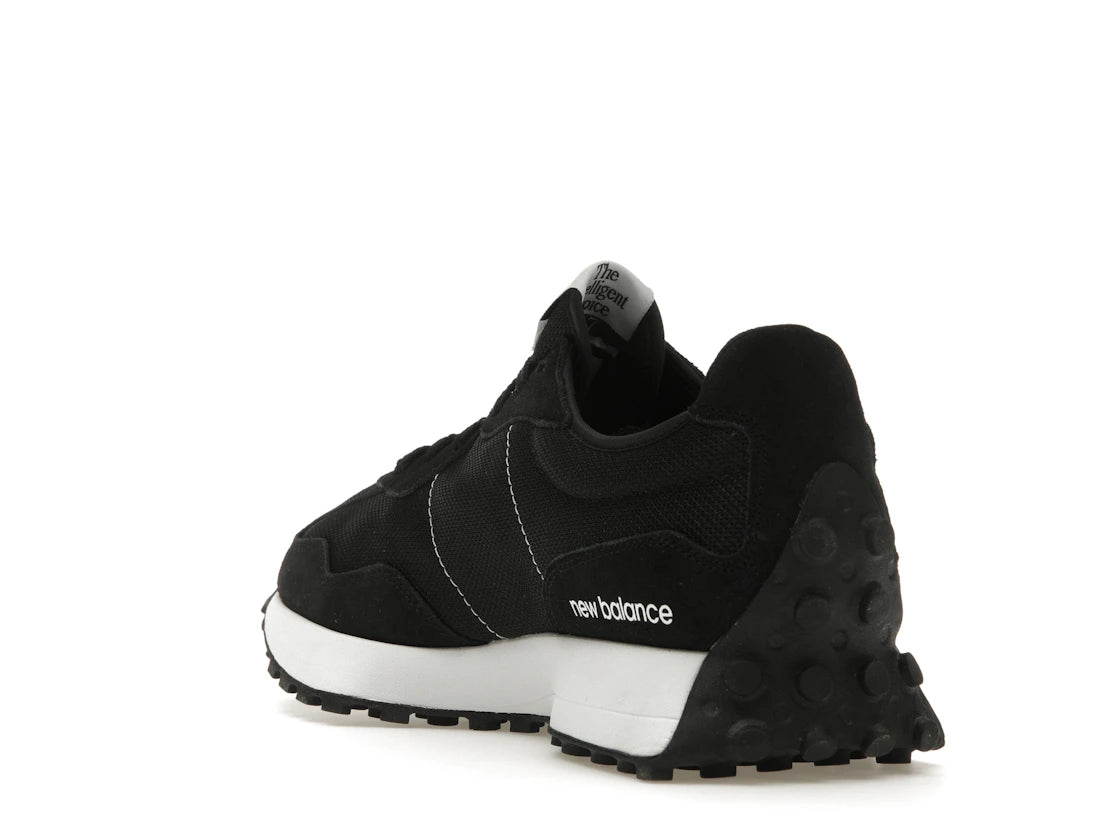 New Balance 327 Schwarz Weiß N Logo - vue secondaire B