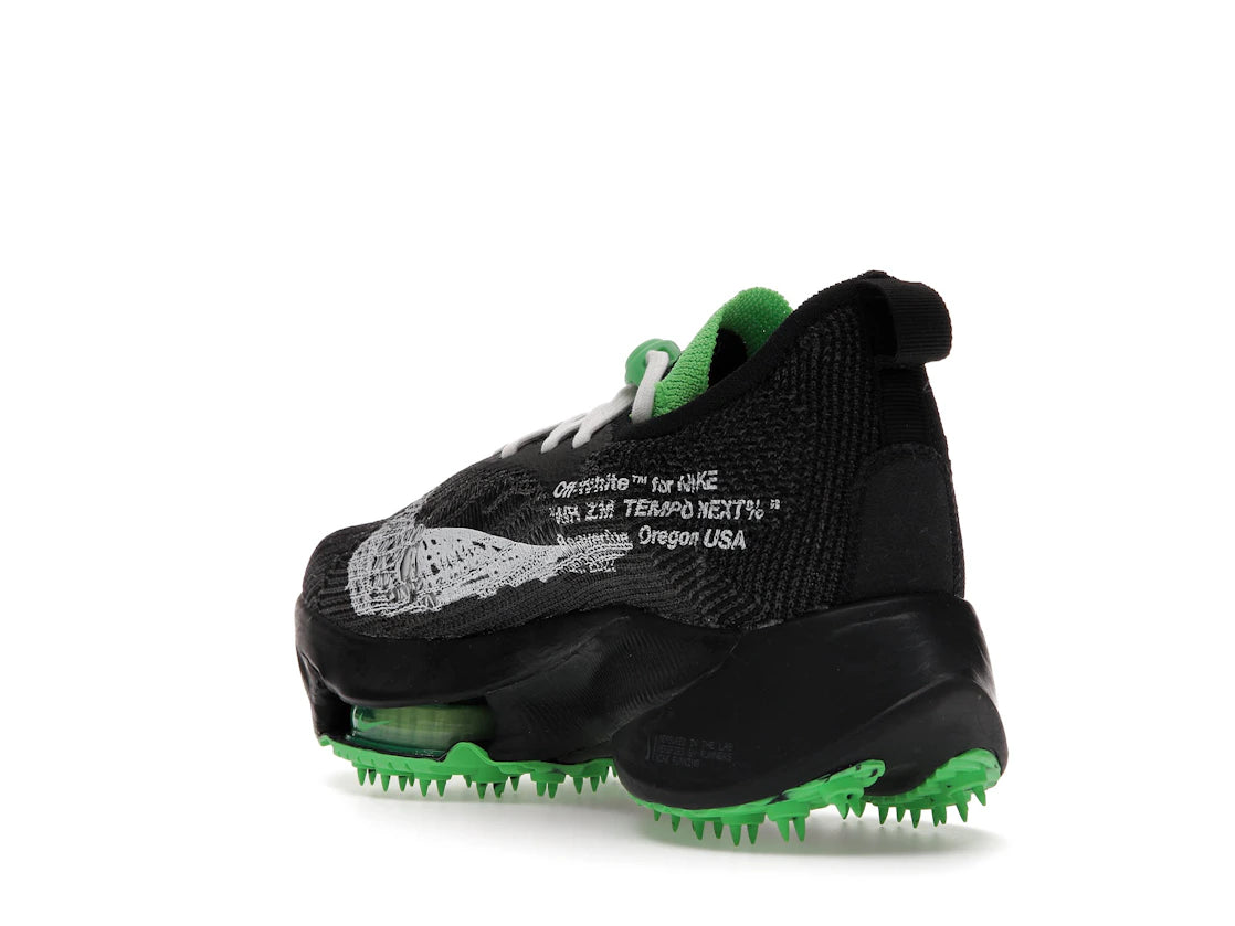 Nike Air Zoom Tempo Next% Flyknit Off-White Black Scream Green - vue secondaire B