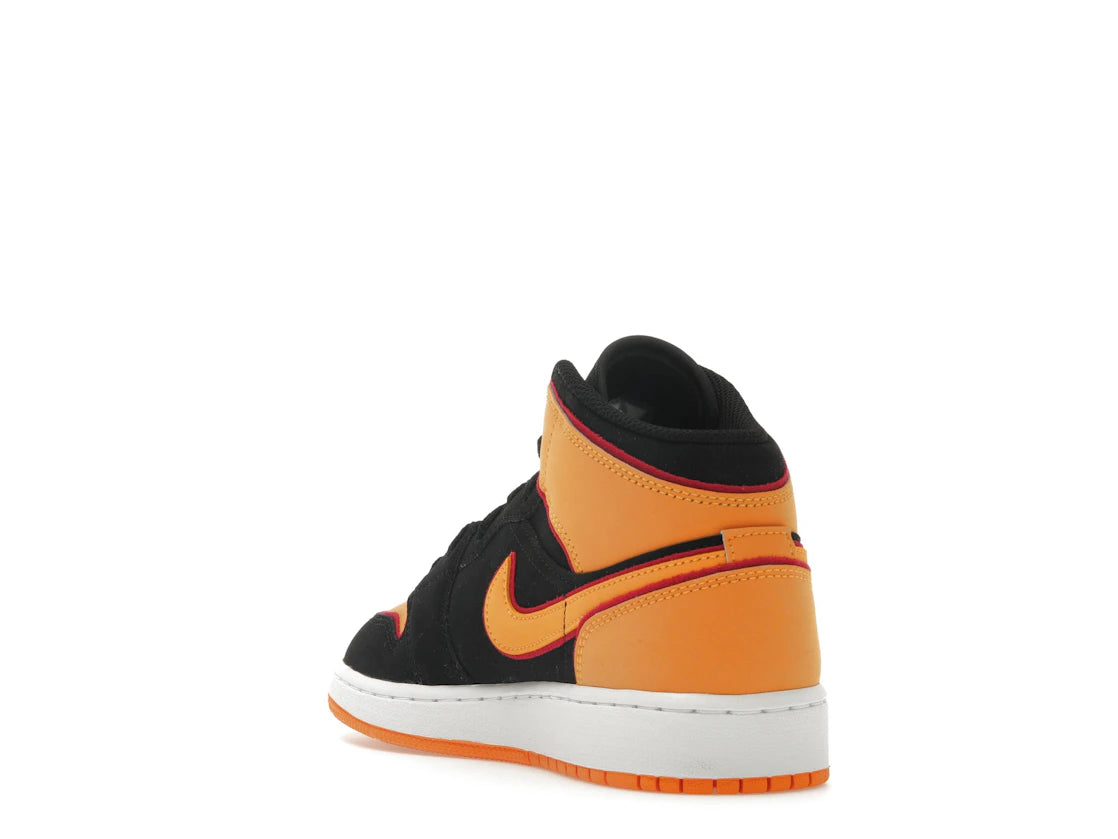 Jordan 1 Mid SE Black Vivid Orange (GS) - vue secondaire B