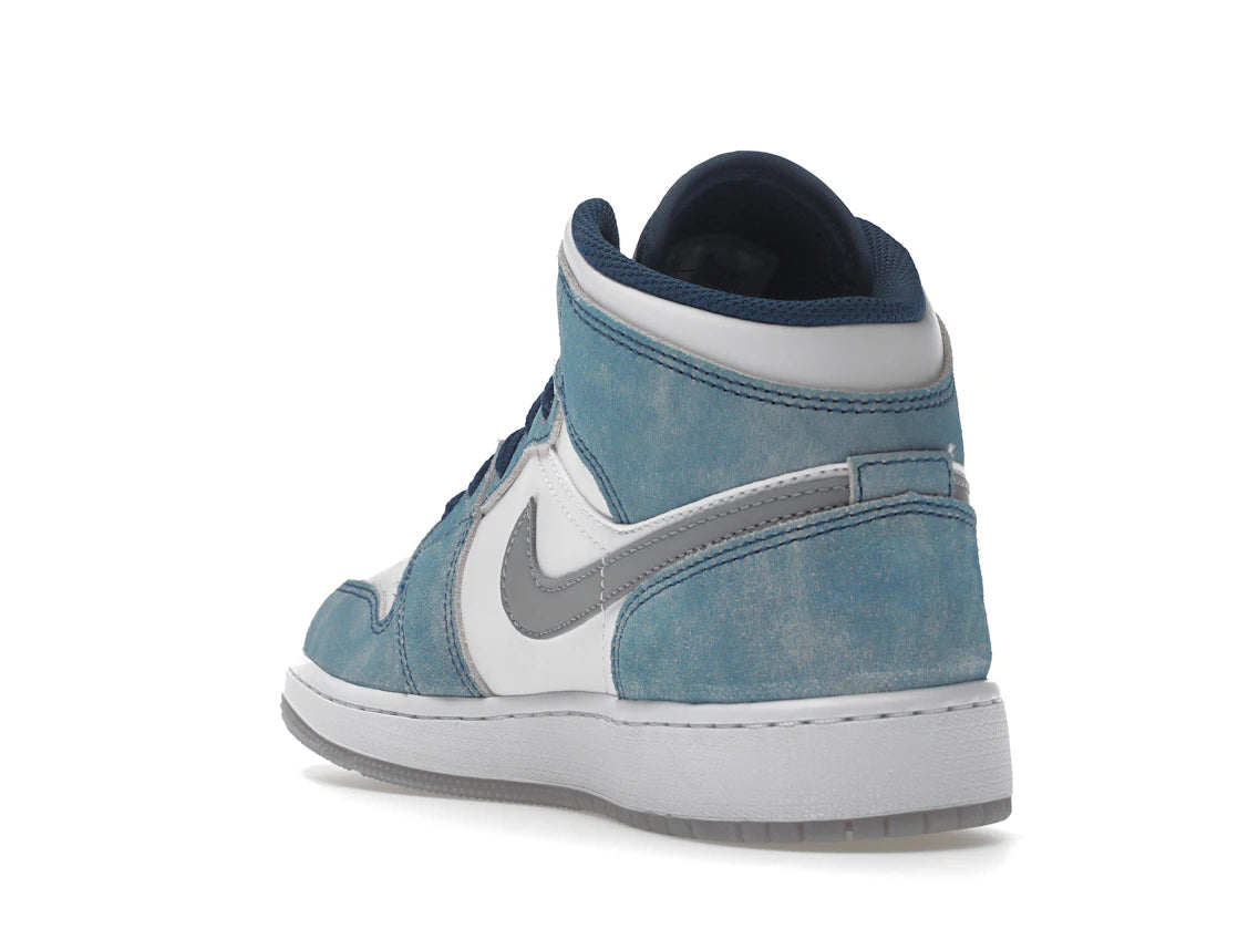 Jordan 1 Mid SE French Blue Light Steel (GS) - vue secondaire B