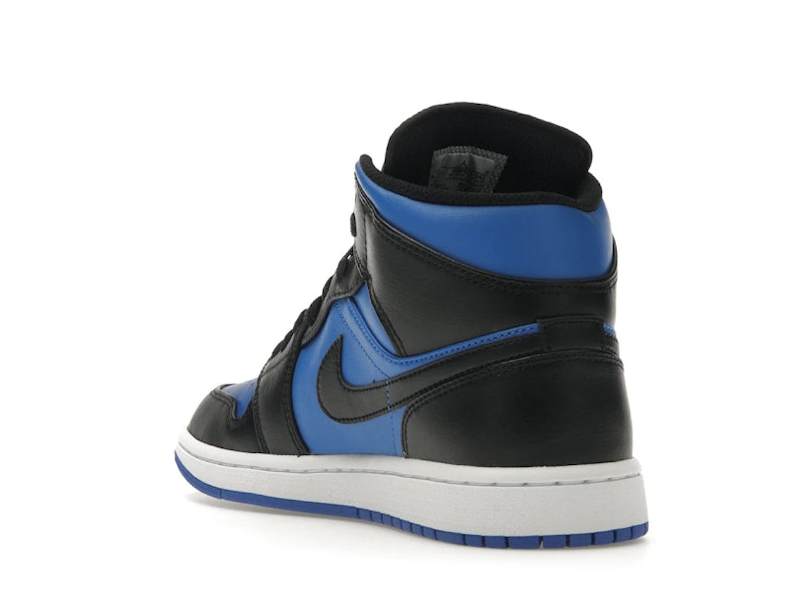 Jordan 1 Mid Schwarz Königsblau - vue secondaire B