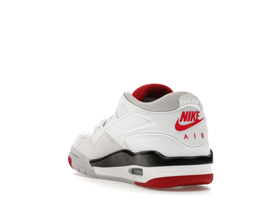 Jordan 4 RM Weiß Schwarz Neutral Grau Varsity Rot (GS) - vue secondaire B