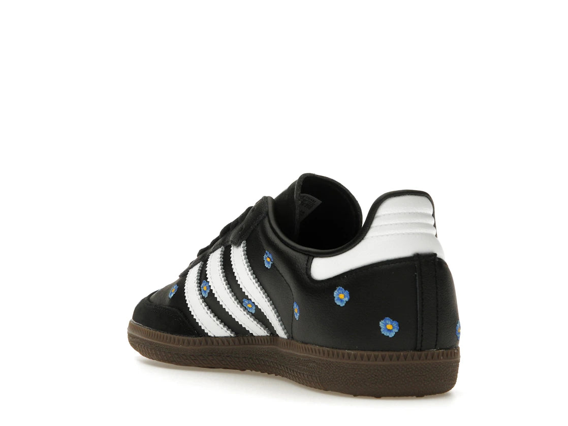 adidas Samba Hellblau mit Blumenmuster, Kernschwarz (Damen) - vue secondaire B