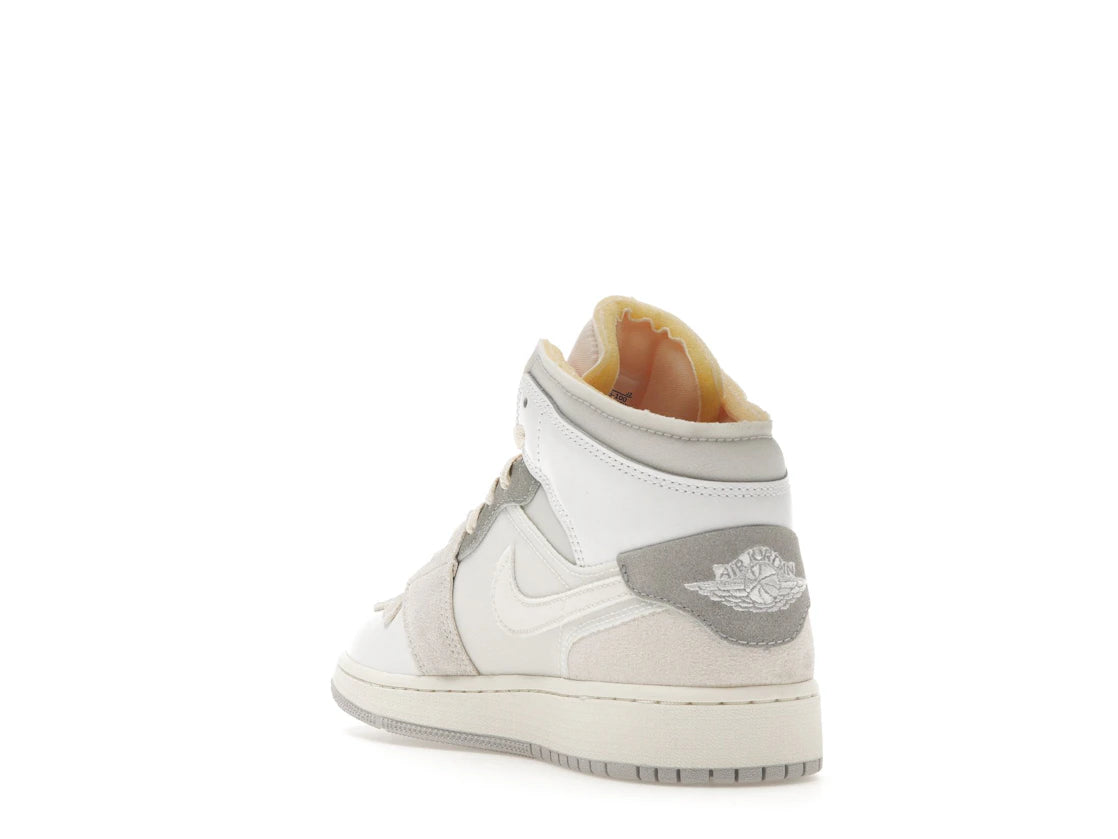 Jordan 1 Mid SE Craft Inside Out White Grey (GS) - vue secondaire B