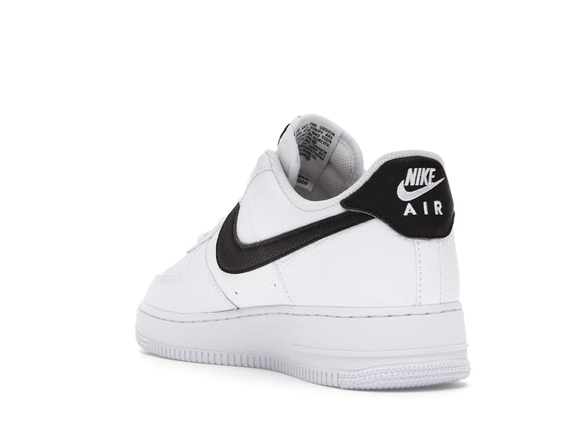 Nike Air Force 1 Low '07 White Black Pebbled Leather - vue secondaire B