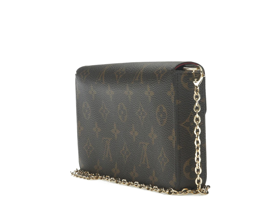 Louis Vuitton Pochette Felicie Monogram (ohne Accessoires) Fuchsiafarbenes Futter - vue secondaire B