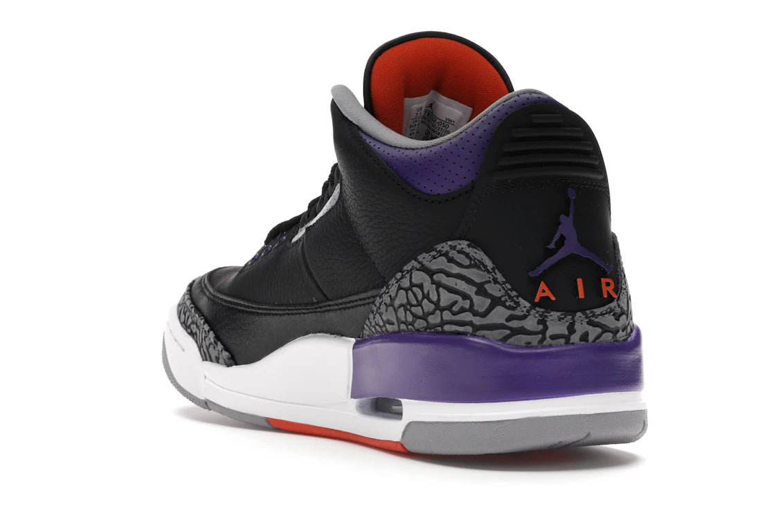 Jordan 3 Retro Schwarz Court Lila - vue secondaire B