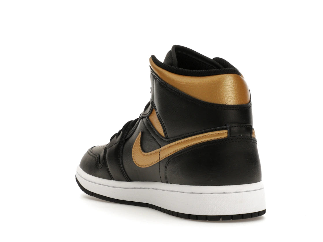 Jordan 1 Mid Schwarz Metallic Gold - vue secondaire B