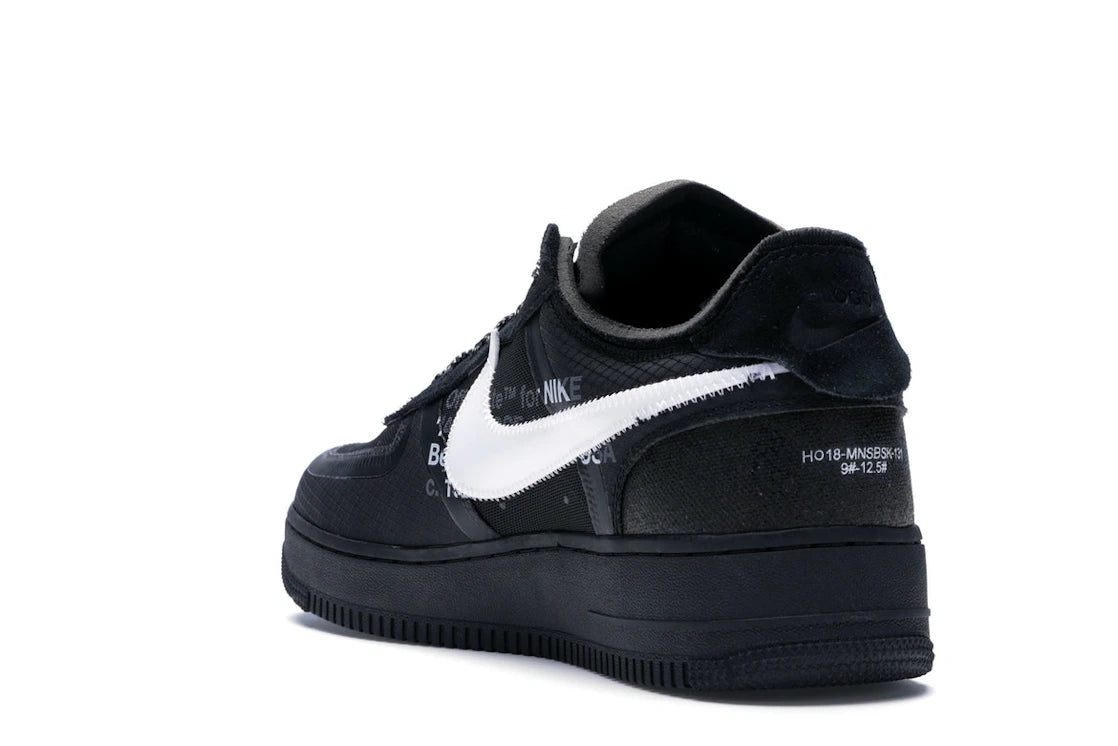 Nike Air Force 1 Low Off-White Schwarz Weiß - vue secondaire B