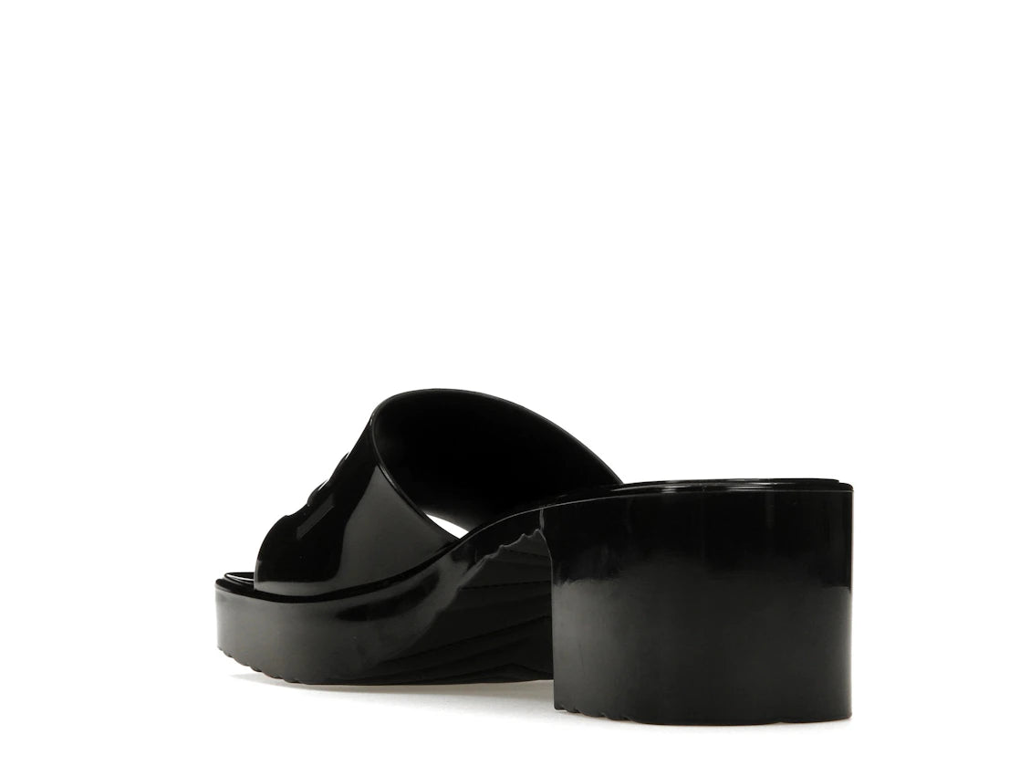 Gucci 60mm Slide Sandal Black Rubber - vue secondaire B