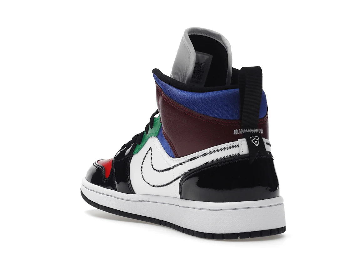 Jordan 1 Mid SE Schwarz Weiß Mehrfarbig (Damen) - vue secondaire B
