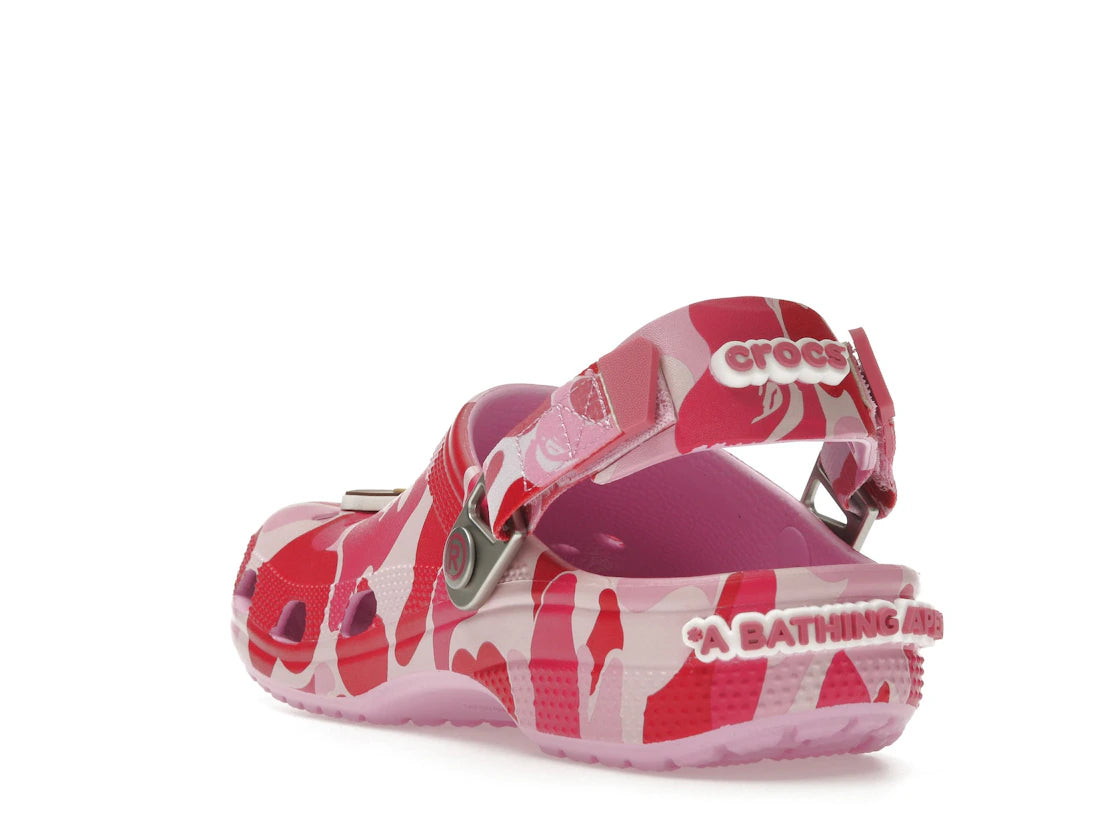 Crocs Classic Clog A Bathing Ape ABC Camo Pink - vue secondaire B