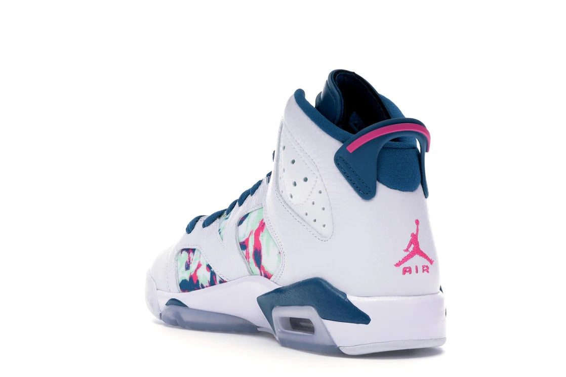 Jordan 6 Retro White Laser Fuchsia Green Abyss (GS) - vue secondaire B