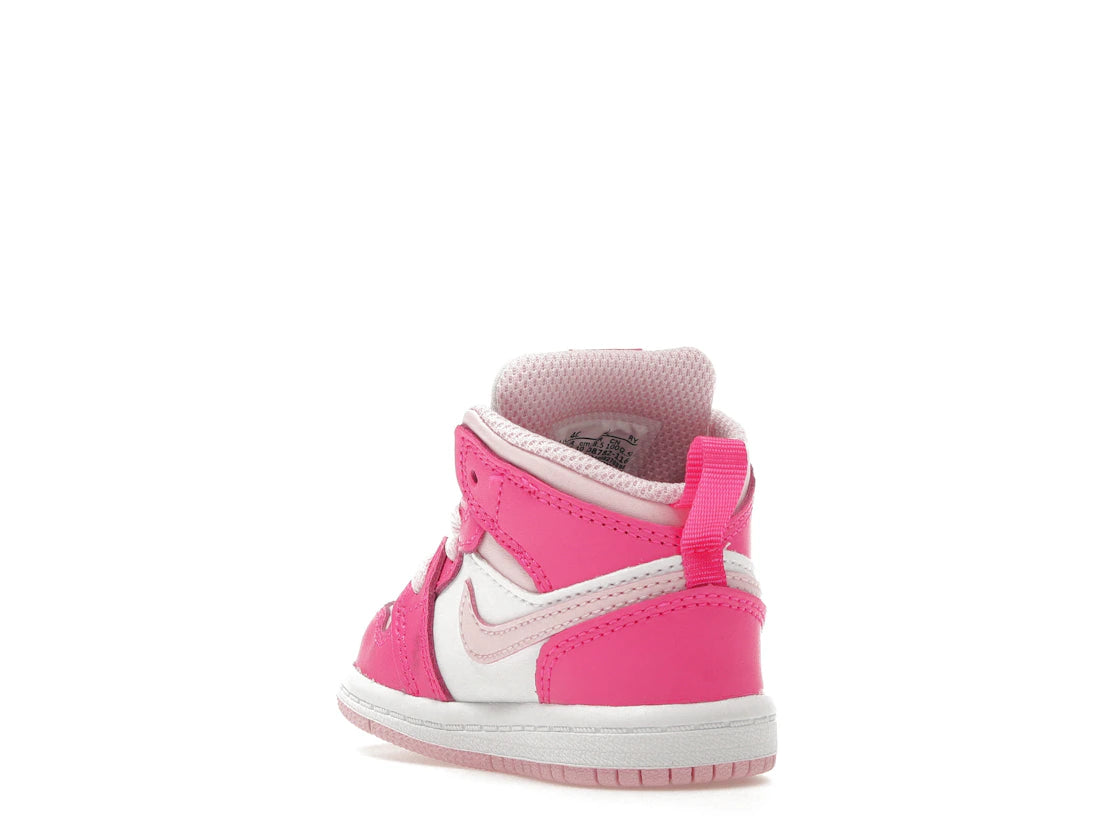 Jordan 1 Mid White Fierce Pink (TD) - vue secondaire B