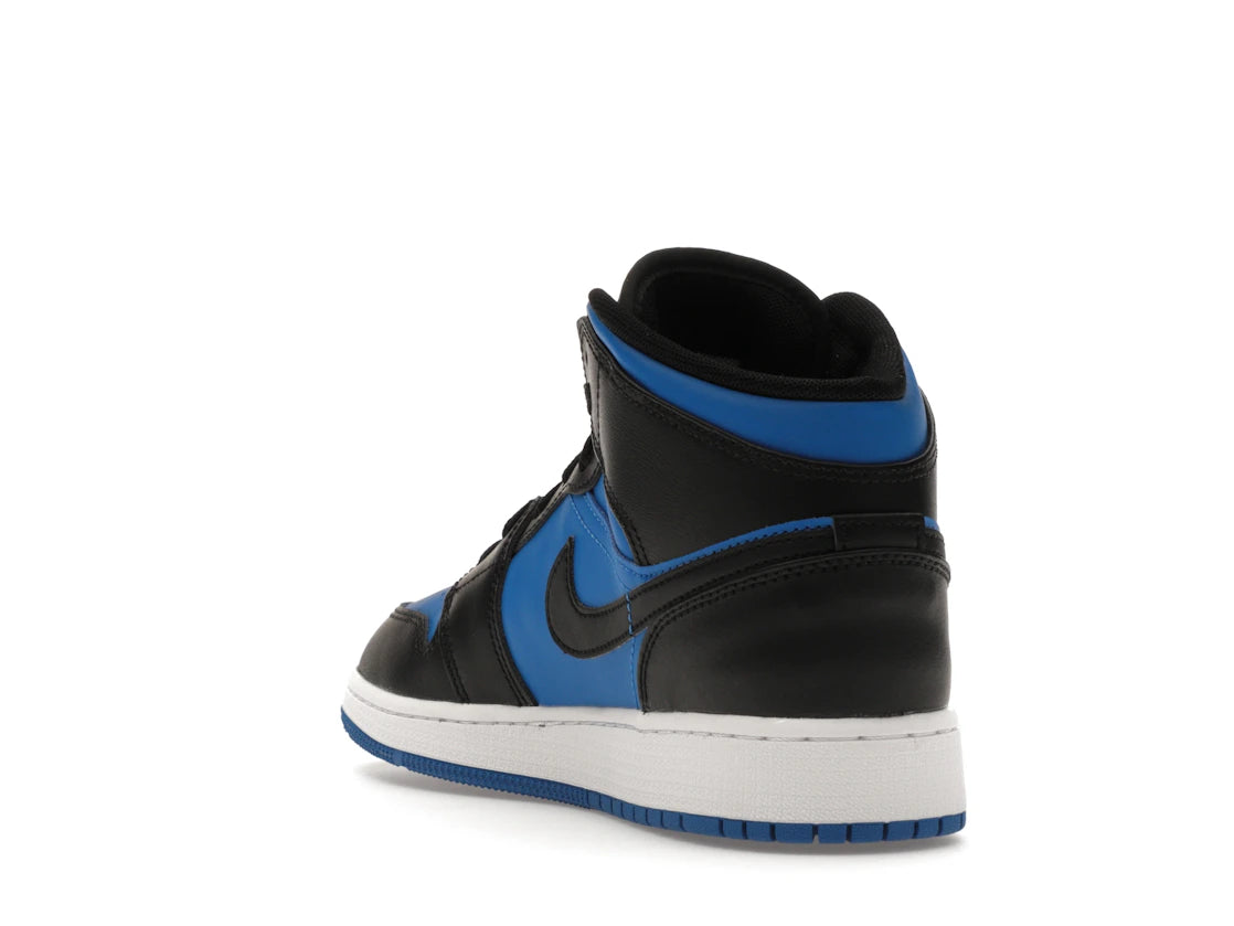 Jordan 1 Mid Black Royal Blue (GS) - vue secondaire B