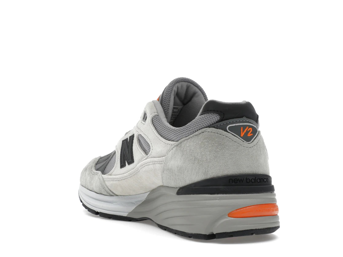New Balance 991v2 MiUK Pelican Grey Orange - vue secondaire B