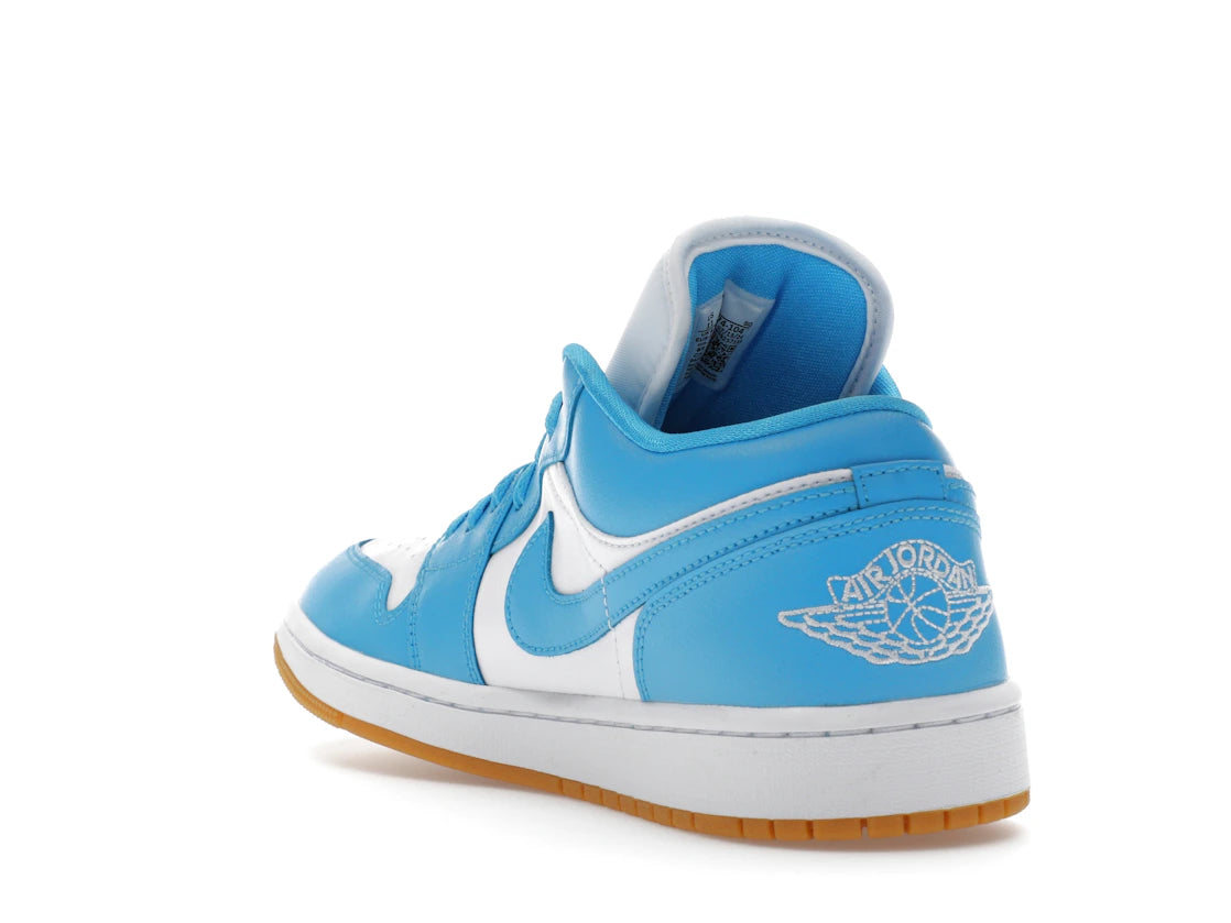 Jordan 1 Low White Gum Light Brown Dark Powder Blue (Women's) - vue secondaire B