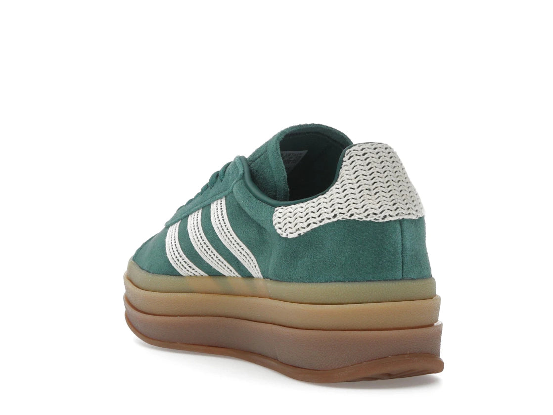 adidas Gazelle Bold Collegiate Grün Weiß Gold (Damen) - vue secondaire B