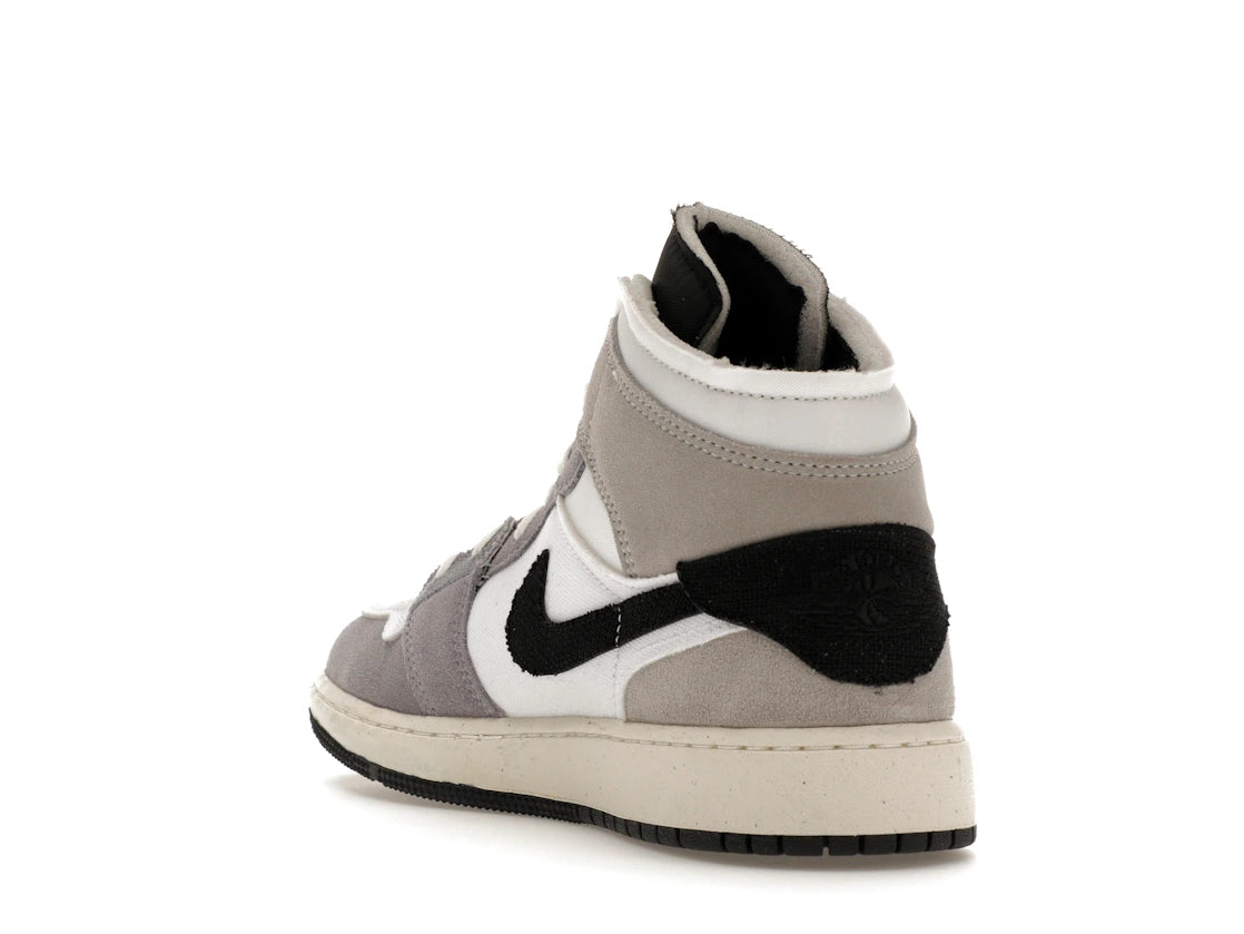 Jordan 1 Mid SE Craft White Cement Grey Black (GS) - vue secondaire B
