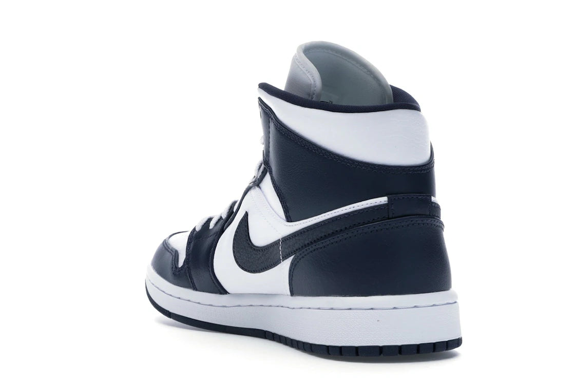 Jordan 1 Mid Weiß Metallic Gold Obsidian - vue secondaire B