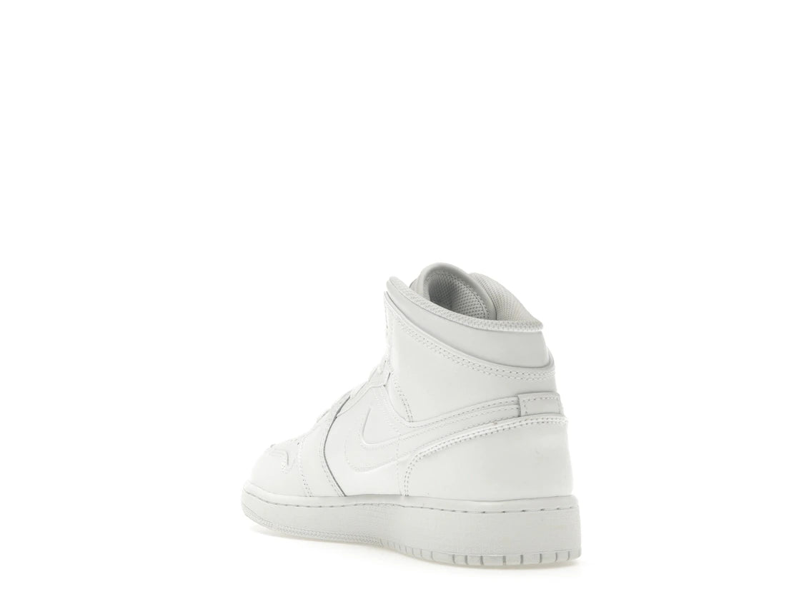 Jordan 1 Mid Triple White (2023) (GS) - vue secondaire B