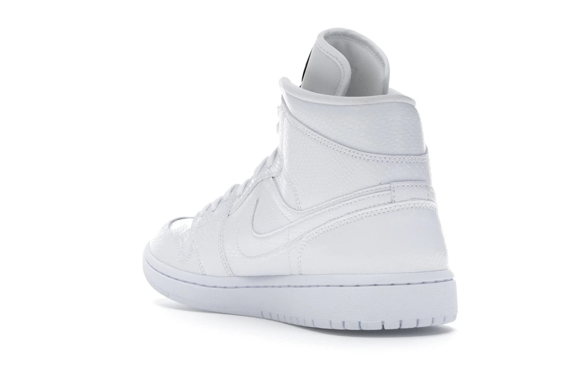 Jordan 1 Mid White Snakeskin (Women's) - vue secondaire B