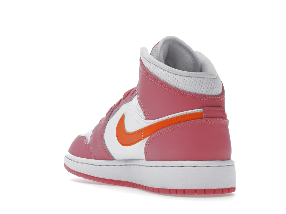 Jordan 1 Mid Pinksicle Safety Orange (GS) - vue secondaire B